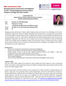 MSc Enrichment Talk - - HKUST Business School
