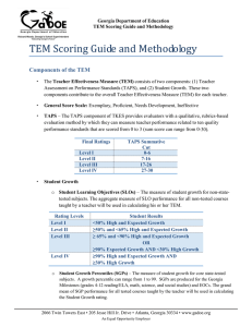 TEM Scoring Guide and Methodology