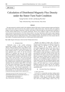 Calculation of Distributed Magnetic Flux Density under the Stator