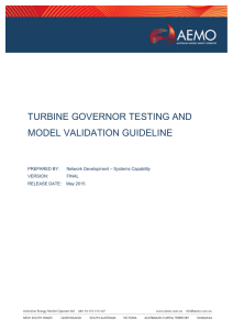 Turbine governor testing and model validation guideline