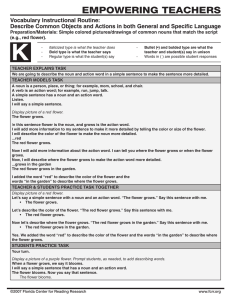 Describe Common Objects and Actions in both General and Specific