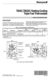 69-1628 - T834C,T8034C Heating-Cooling Triple Fuel