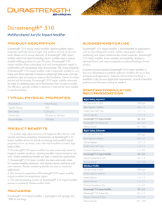Durastrength ® 510 acrylic impact modifier
