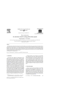 An electronic load for testing photovoltaic panels