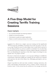 A Five-Step Model for Creating Terrific Training Sessions