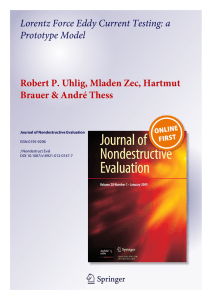 Lorentz Force Eddy Current Testing: a Prototype Model