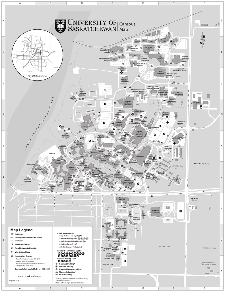 U Of S Map Campus Map   University of Saskatchewan