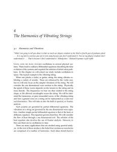 4 - The Harmonics of Vibrating Strings