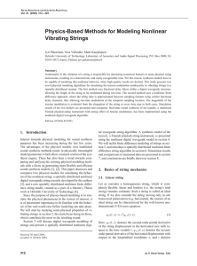 Physics-Based Methods for Modeling Nonlinear Vibrating Strings