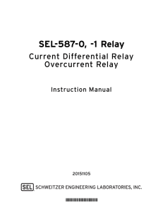 SEL-587 Instruction Manual