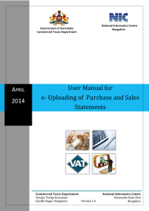 2014 User Manual for e- Uploading of Purchase and Sales Statements