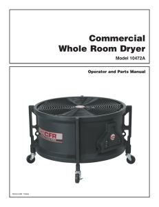 Commercial Whole Room Dryer