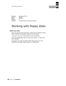 Working with floppy disks