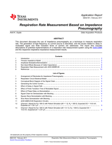 Respiration Rate Measurement Using Impedance Pneumography