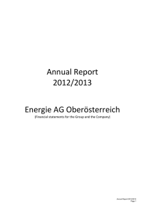 Annual Report 2012/2013 Energie AG Oberösterreich