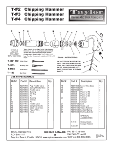 T-#2 Chipping Hammer T-#3 Chipping Hammer T