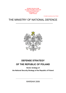 - Ministry of National Defence Republic of Poland