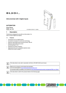 Data Sheet DB EN IB IL 24 DI 4