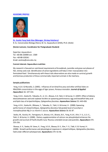 ACADEMIC PROFILE Dr. Annita Yong Seok Kian (Manager, Shrimp