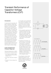 Transient Performance of Capacitor Voltage Transformers (CVT)