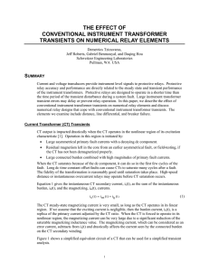 the effect of conventional instrument transformer transients