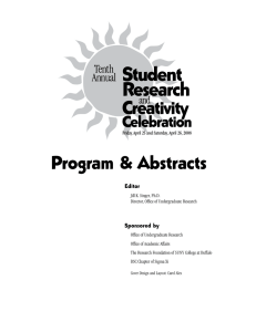 10th Annual Student Research and Creativity Celebration