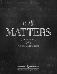 annual report - Alzheimer`s Association