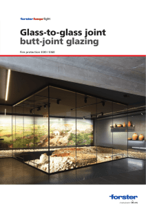 Glass-to-glass joint butt-joint glazing