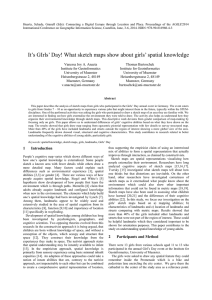 It`s GIrls` Day! What sketch maps show about girls` spatial