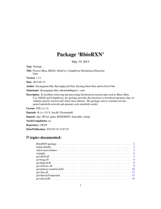 Package `RbioRXN`