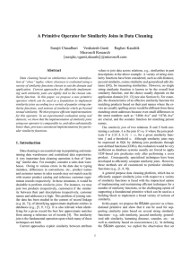 A Primitive Operator for Similarity Joins in Data Cleaning