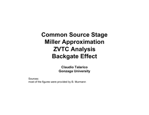 Common Source Stage Miller Approximation ZVTC Analysis