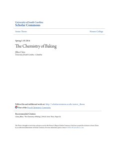 The Chemistry of Baking - Scholar Commons