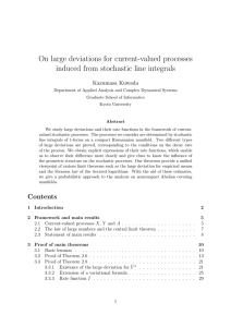 On large deviations for current-valued processes induced from