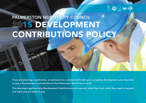 Development contributions policy 2015