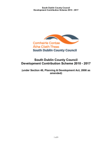 South Dublin County Council Development Contribution Scheme 2010