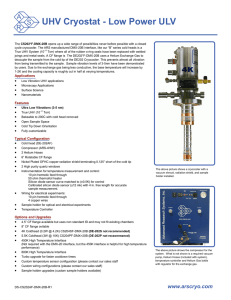 UHV Cryostat - Low Power ULV