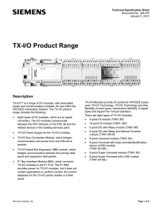 TX-I/O Product Range Cut Sheet
