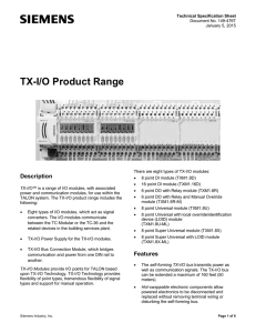 TX-I/O Product Range Cut Sheet