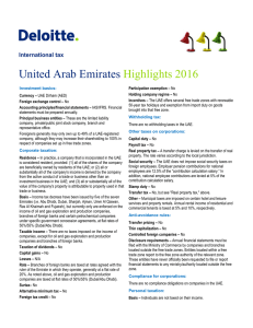 United Arab Emirates Highlights 2016
