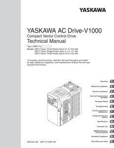 YASKAWA AC Drive-V1000 Compact Vector Control Drive