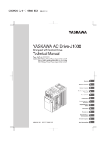 YASKAWA AC Drive-J1000 Compact V/f Control Drive Technical