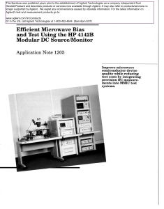 Efficient Microwave Bias and Test Using the HP 4142B
