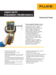 1587/1577 Insulation Multimeters