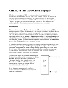 CHEM 344 Thin Layer Chromatography