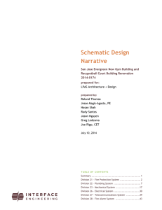 Schematic Design Narrative