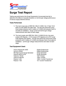 Surge Test Report - Surge Suppression