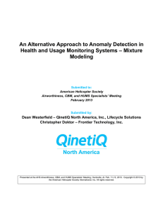 An Alternative Approach to Anomaly Detection in Health and Usage