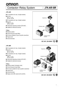 Contactor--Relay System J7K-AR/-BR