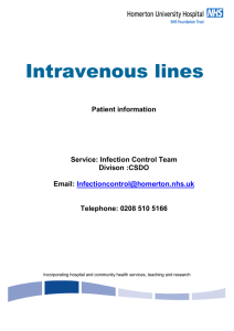 Intravenous lines - Homerton University Hospital